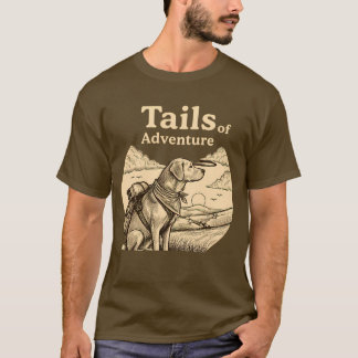 Hond Staarten van Avontuur Grappige Hond Liefhebbe T-shirt