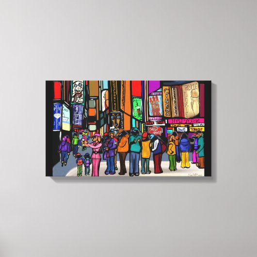Hond Stad New York Canvas Afdruk (Voorkant)