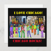 Hond Stad Stad Chicago Feestdagenkaart (Voorkant / Achterkant)