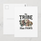 Hond Stam heeft poten Vintage graveerontwerp_1 Briefkaart (Voorkant / Achterkant)