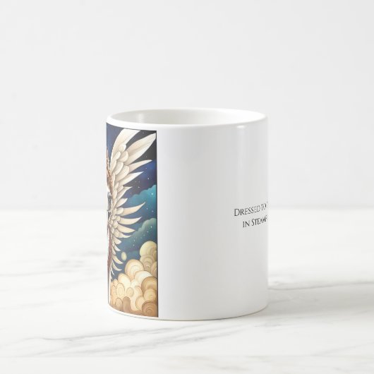 Hond steampunk vleugels koffiemok (Center)