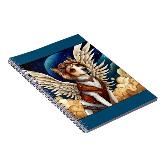 Hond steampunk vleugels notitieboek (Rechterzijde)