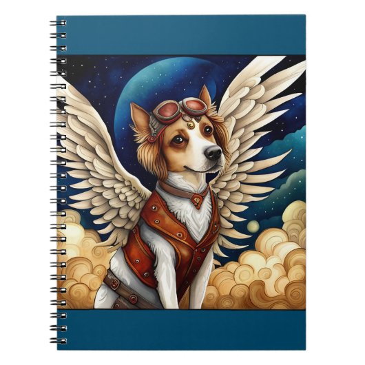 Hond steampunk vleugels notitieboek (Voorkant)