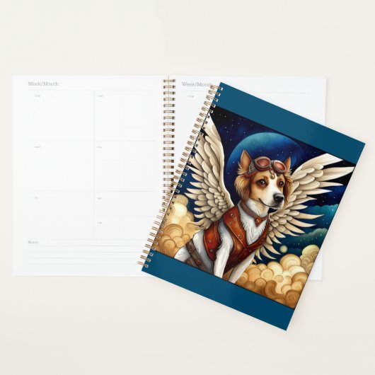Hond steampunk vleugels planner (Display)