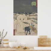 Hond steelt maaltijd van een arbeider poster (Keuken)
