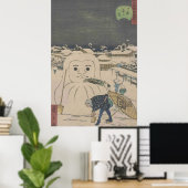 Hond steelt maaltijd van een arbeider poster (Thuiskantoor)