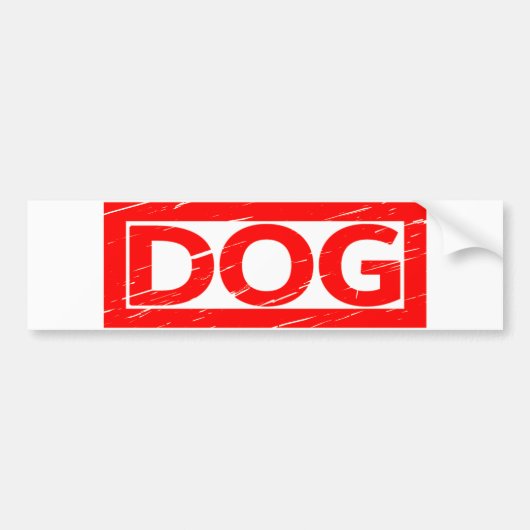 Hond Stempel Bumpersticker (Voorkant)