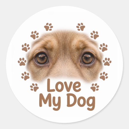 Hond Sticker die ik Liefheb (Voorkant)