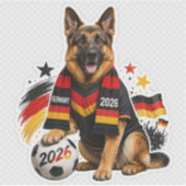Hond Sticker Voetbal 2026 (Voorkant)