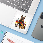 Hond Sticker Voetbal 2026 (Laptop met iPhone)