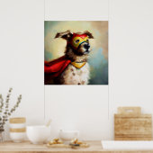 Hond Superhero Poster (Keuken)