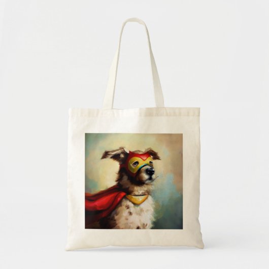 Hond Superhero Tote Bag (Voorkant)