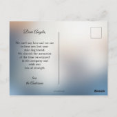 Hond Sympathie Ansichtkaart Briefkaart (Achterkant)