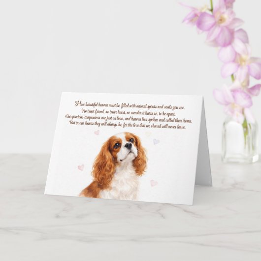 Hond sympathie Cavalier King Charles Spaniel Kaart (Orchidee)