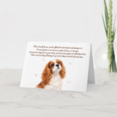 Hond sympathie Cavalier King Charles Spaniel Kaart (Voorkant)