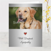 Hond sympathie diamant hart | personaliseren kaart (Gele Bloem)