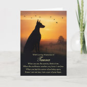 Hond sympathie Dobermann Custom Hond Naam Kaart (Voorkant)