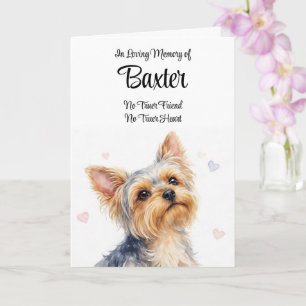 Hond Sympathie Gepersonaliseerde Naam Yorkie Ras Kaart