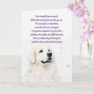 Hond sympathie Groot Pyreneeën spiritueel verlies Kaart