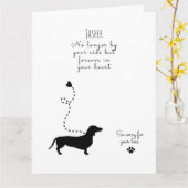 Hond Sympathie Kaart, aangepaste naam. Gezelschaps Kaart (Gele Bloem)