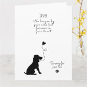 Hond Sympathie Kaart, aangepaste naam. Gezelschaps Kaart (Gele Bloem)