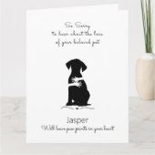 Hond Sympathie Kaart, aangepaste naam. Gezelschaps Kaart (Voorkant)