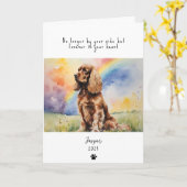 Hond Sympathie Kaart, aangepaste naam. Pet Loss Ka Kaart (Gele Bloem)