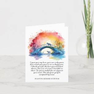 Hond sympathie kaart met gedicht Memorial