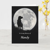 Hond Sympathie Labrador Retriever Moon Aangepaste Kaart (Gele Bloem)