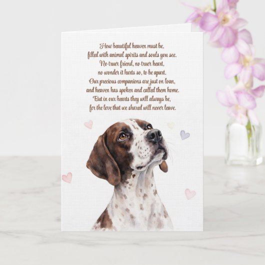 Hond Sympathie Pointer Jachthond  Kaart (Orchidee)