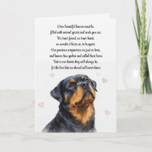 Hond sympathie Rottweiler rouwbeklag Kaart
