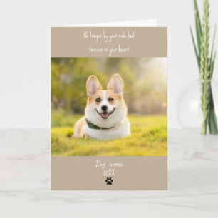 Hond sympathiekaart voor overlijden met foto kaart