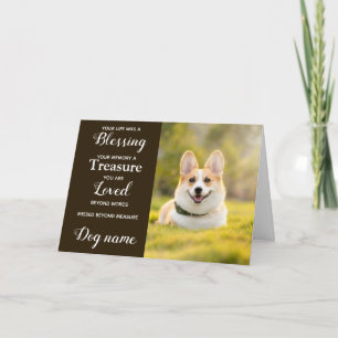Hond sympathiekaart voor overlijden met foto kaart
