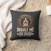 Hond T-shirt Grappige Mening Belediging Kussen (Deken)