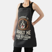 Hond T-shirt Grappige Mening Belediging Schort (Insitu)