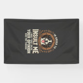 Hond T-shirt Grappige Mening Belediging Spandoek (Horizontaal)