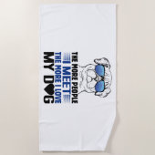 Hond T-shirt Hond T-shirts Custom Dog Shirts Strandlaken (Voorkant)