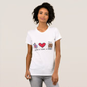 Hond T-shirt Vrede Liefde Cocker Spaniels Liefhebb (Voorkant volledig)