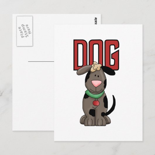 Hond T-shirts en geschenken Briefkaart (Voorkant / Achterkant)