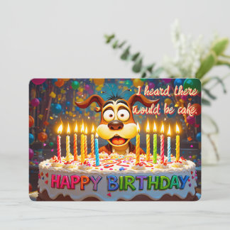 Hond Taart Kaart Cute Chaotisch Feest Verjaardag G
