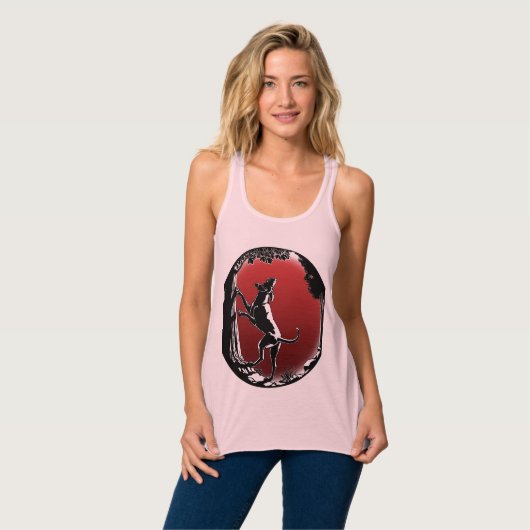 Hond Tanktop T-shirt Dames Jachthond Shirt (Volledige Voorkant)