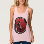 Hond Tanktop T-shirt Dames Jachthond Shirt (Voorkant)