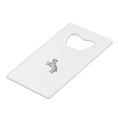 Hond Tattoo  Creditkaart Flessenopener (Achterkant Gekanteld)