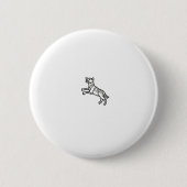 Hond Tattoo  Ronde Button 5,7 Cm (Voorkant)