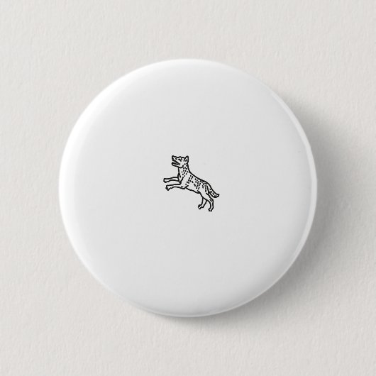 Hond Tattoo  Ronde Button 5,7 Cm (Voorkant)
