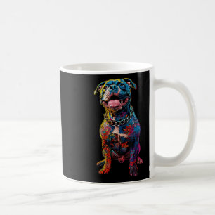 Hond Tattoos Pitbull getatoeëerd Kleurrijke getato Koffiemok