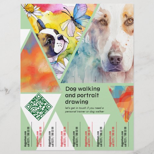 Hond teken Flyers (Voorkant)