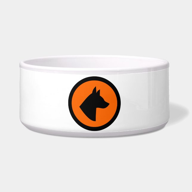 Hond teken voerbakje (Voorkant)