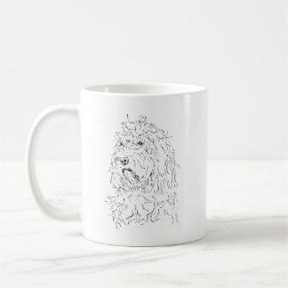 Hond tekening koffiemok Cockapoo