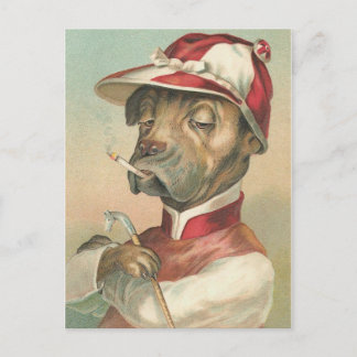  hond "The Smoking Jockey" Briefkaart